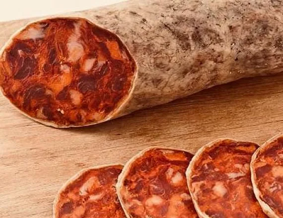 Chorizo iberico detalle